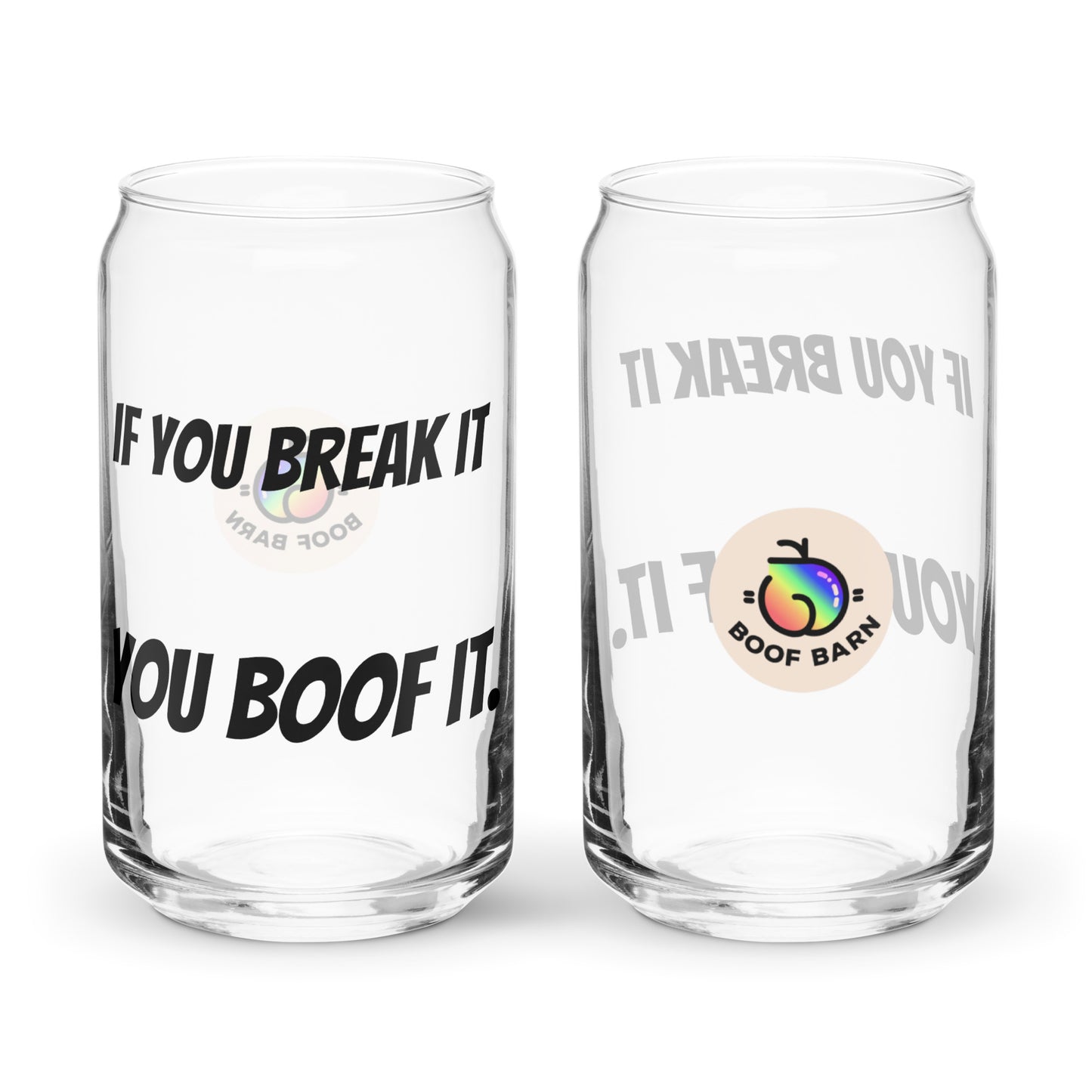 Break'n'Boof Can-shaped glass